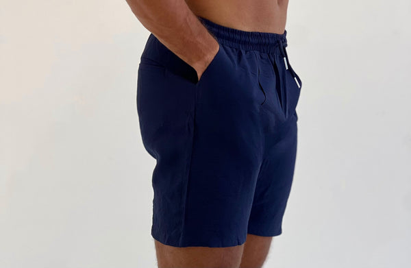 Navy Linen Short