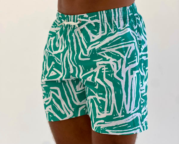 Green Doodle Swimwear