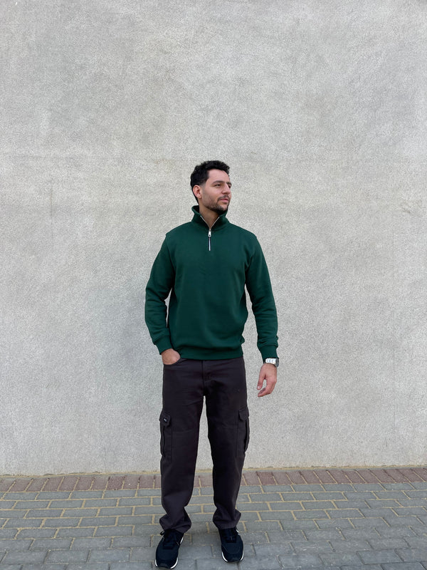 Green Zipper Sweatshirt