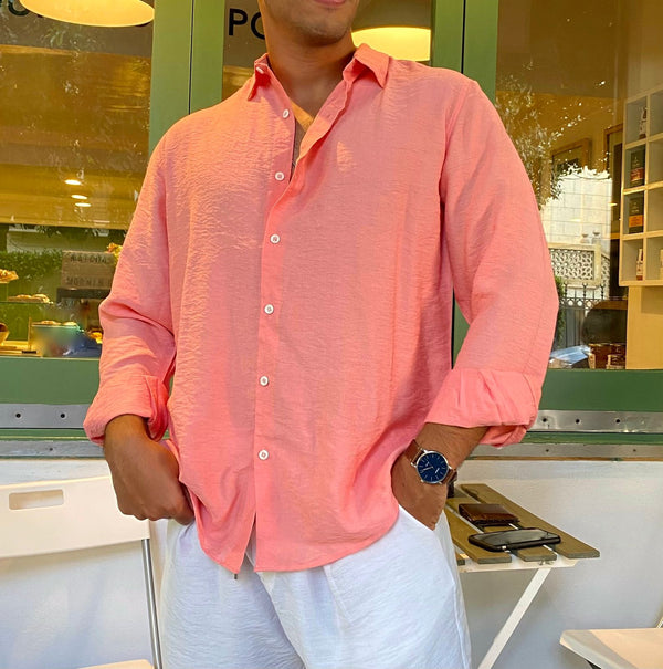 Pink Linen Shirt