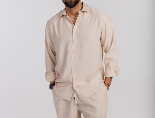 Beige Linen Shirt